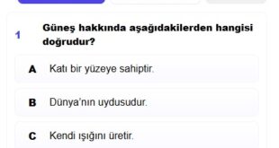 5. sınıf 1. ünite fen test